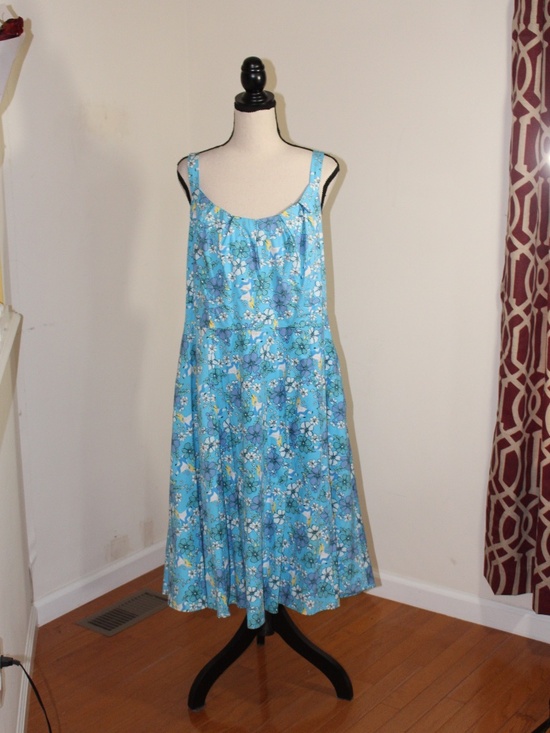 torrid Dresses & Skirts - Disney, Torrid Alice in Wonderland Aqua Blue Floral Strappy Dress